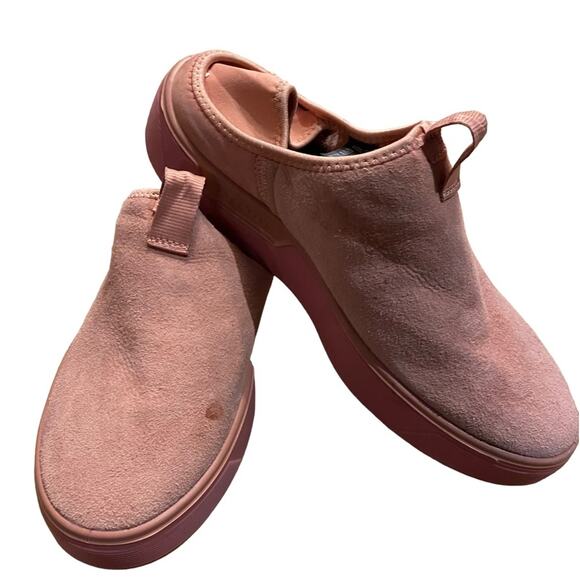 Ecco Mauve Pink Suede and Shearling Womens Size 9 Slip on Shoes - Picture 1 of 8